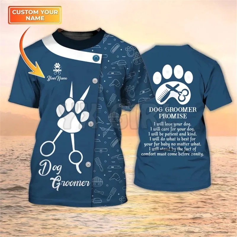 Men Grooming Usa - Summer Dog Groomer Promise 3D T-shirt
