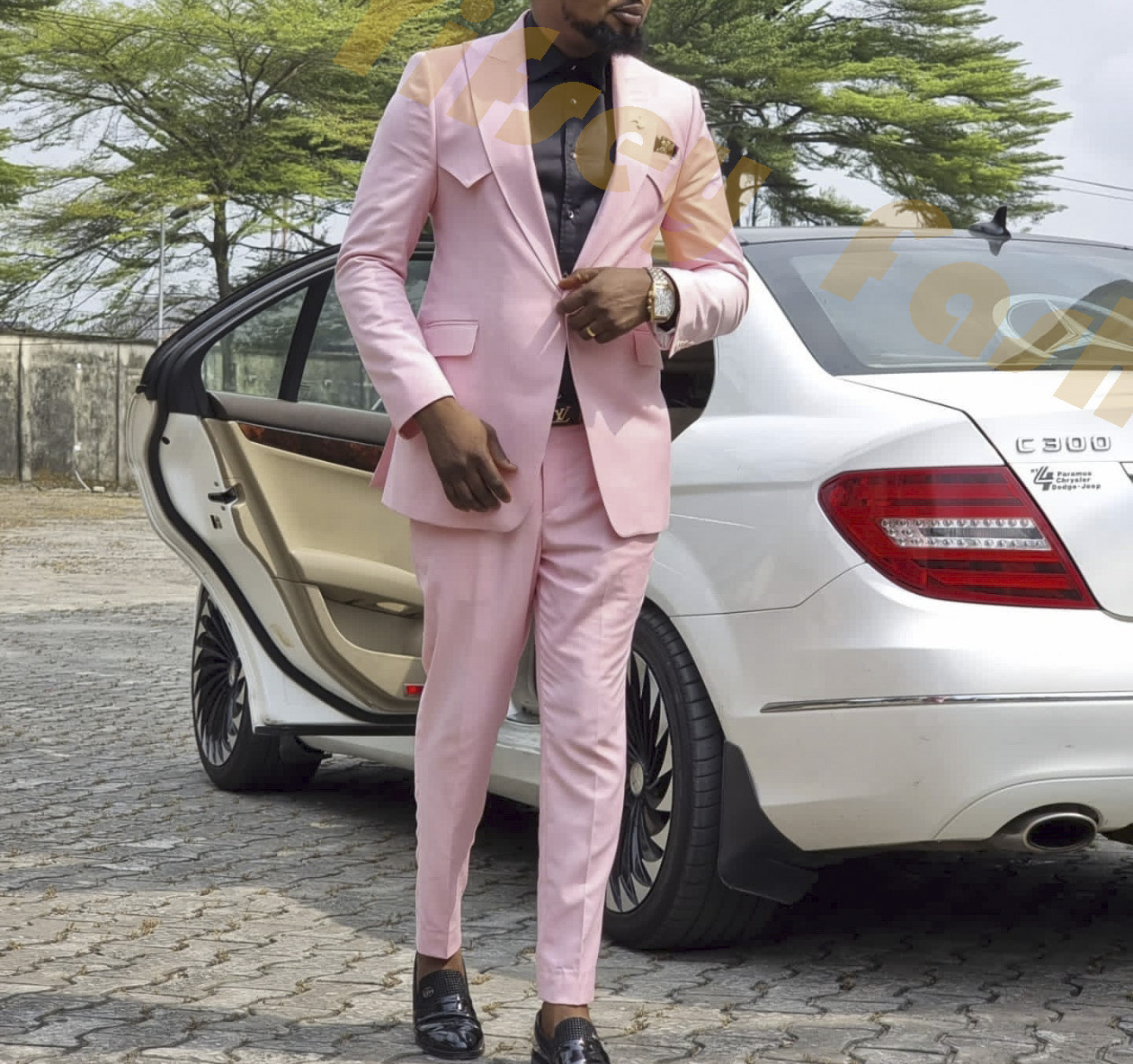 Men'S Grooming Brands - Pink Full Men Suit Set Wedding