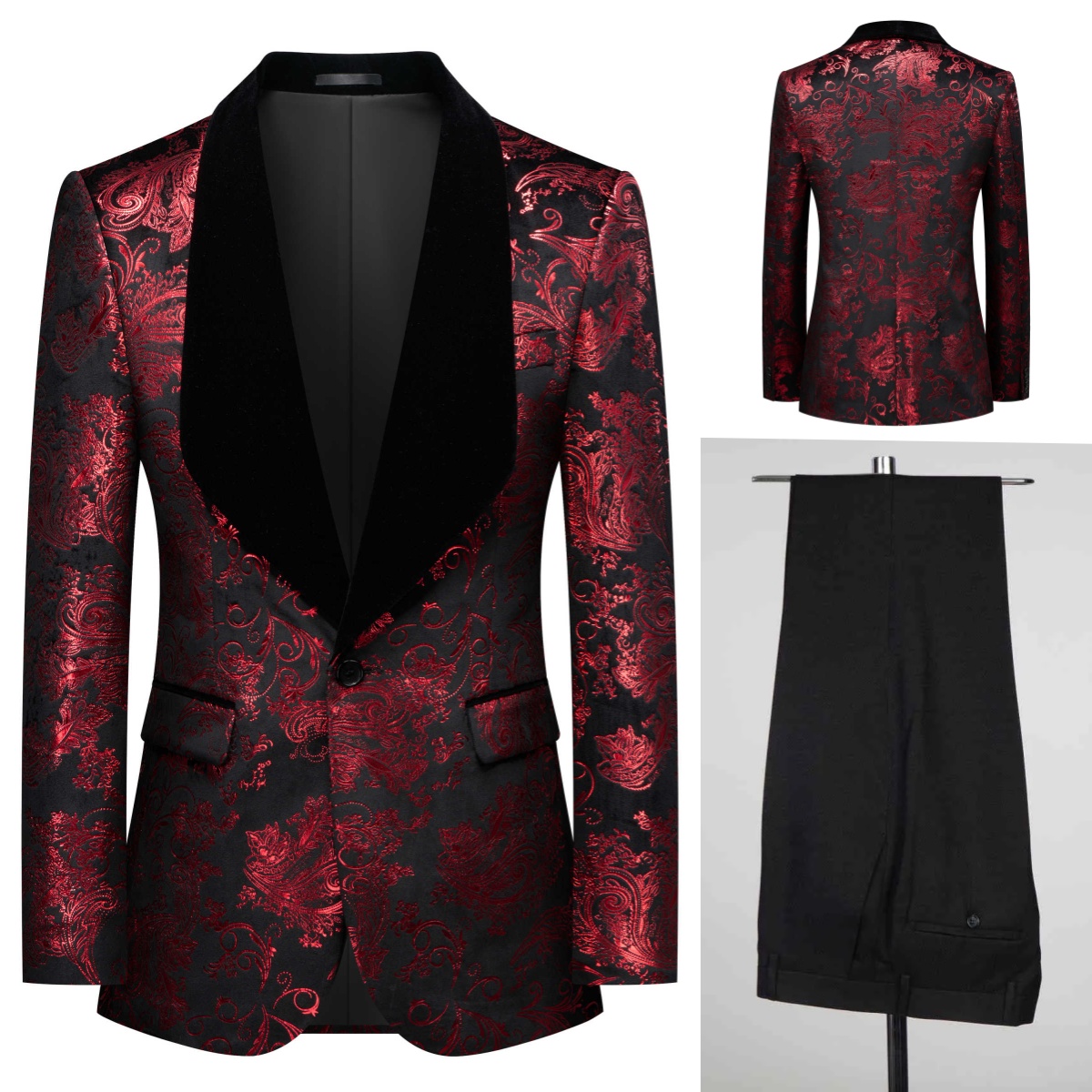 Men'S Grooming Spot - Real Picture Men Suit Jacquard Business