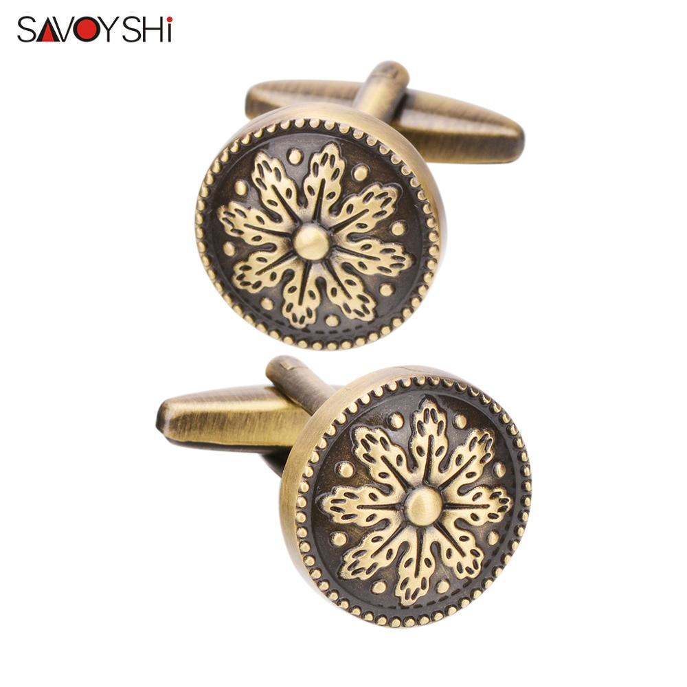 Men'S Grooming Brands - SAVOYSHI Vintage Bronze Pattern Shirt Cufflinks