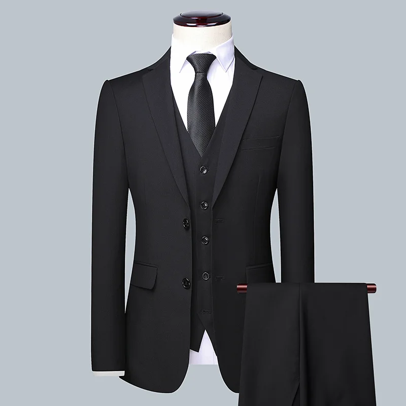 Men'S Grooming Trends - Men's Solid Color Business Suit 2026