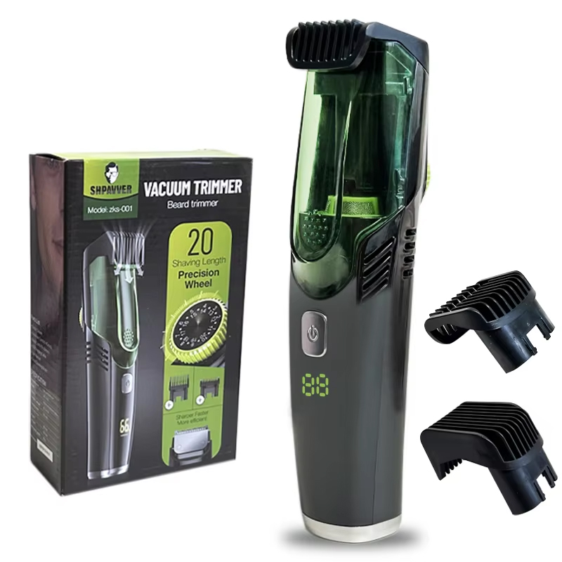 Men'S Grooming Vacuum - Cordless Men Beard Trimmer Rechargeable Electric