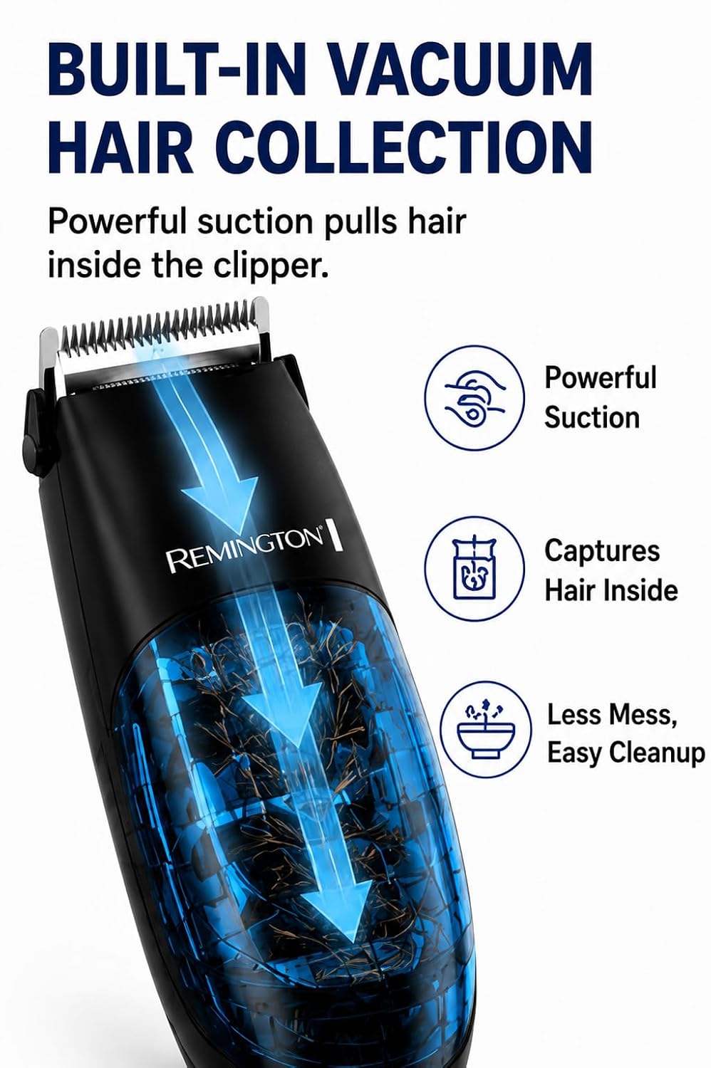 Mess-Free Vacuum Hair Clippers - огляд і ціна Men'S Grooming Vacuum