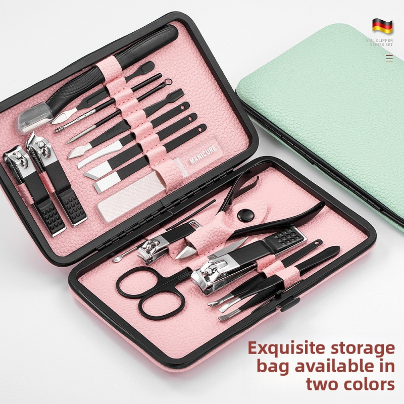 18pcs Manicure Pedicure Set, P - огляд і ціна Mens Grooming Kit Case