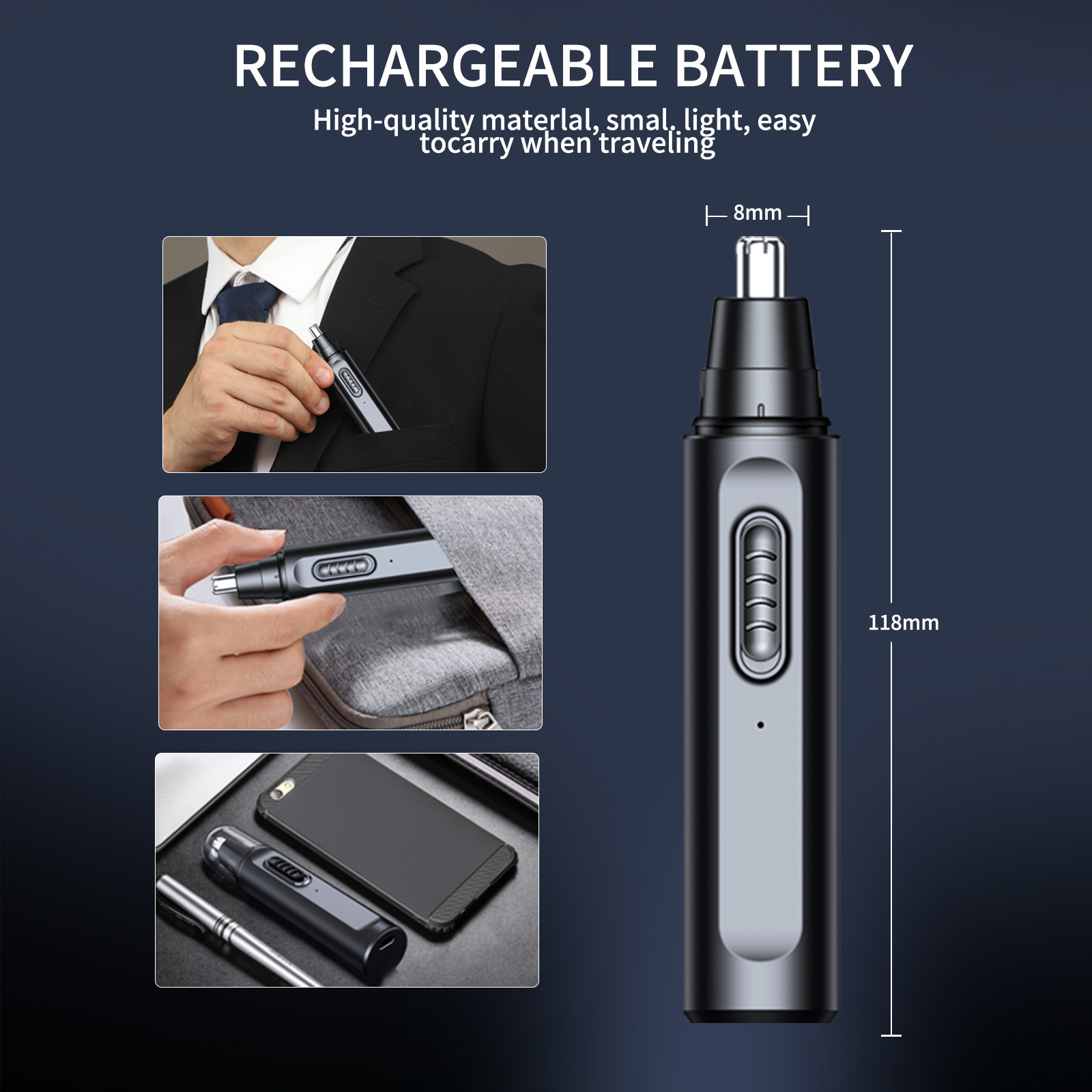 Nose Hair Trimmer for Men Elec - огляд і ціна Electric Shaver Rotary