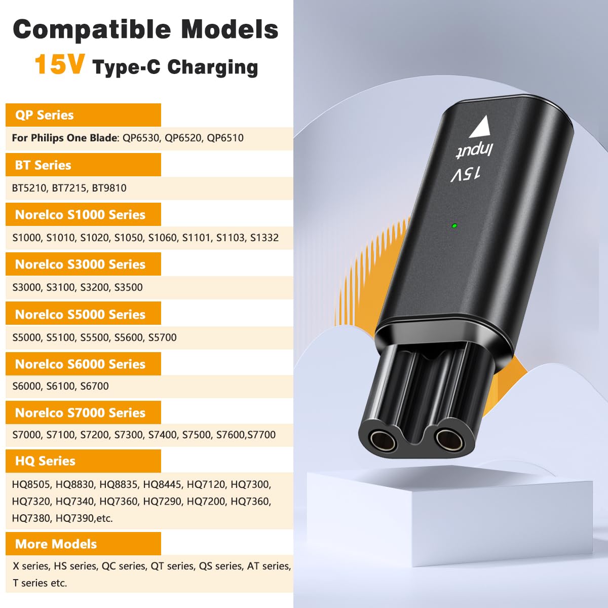 Brangdy 15V HQ8505 Type-C Shav - огляд і ціна Electric Shaver Rotary