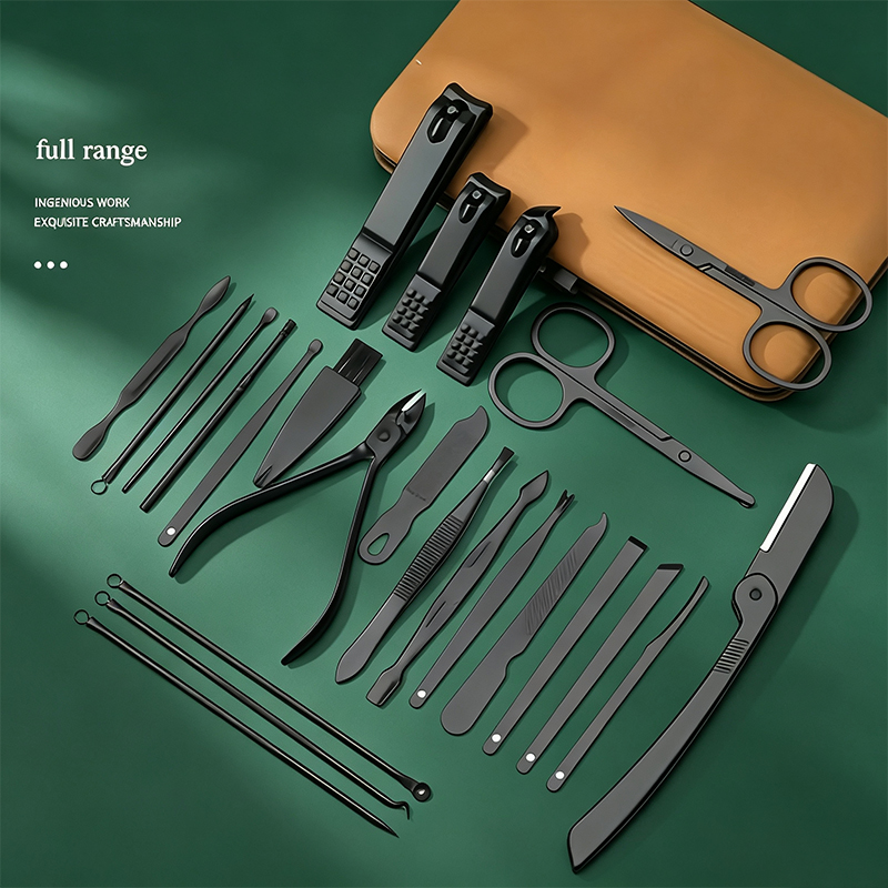 24Pcs Manicure Pedicure Set, B - огляд і ціна Mens Grooming Kit Case