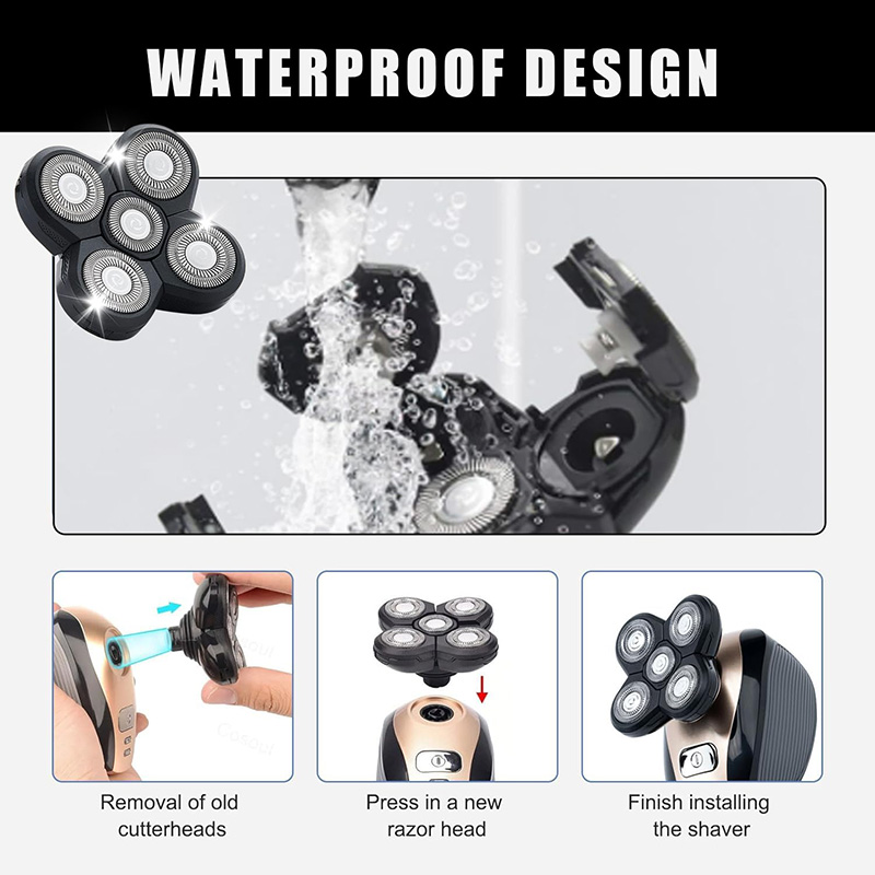 5 Blade Rotating Head for Head - огляд і ціна Electric Shaver Rotary