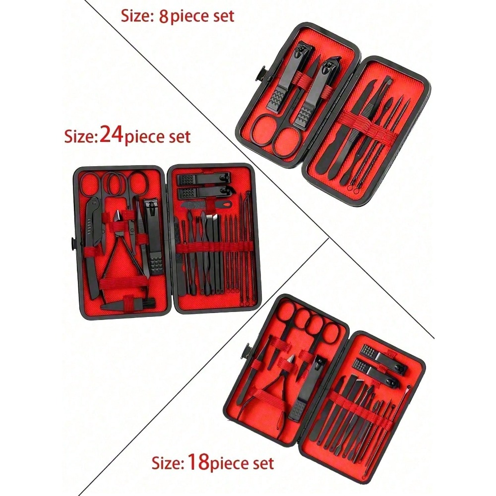 8/24pcs Professional Manicure  - огляд і ціна Mens Grooming Kit Case