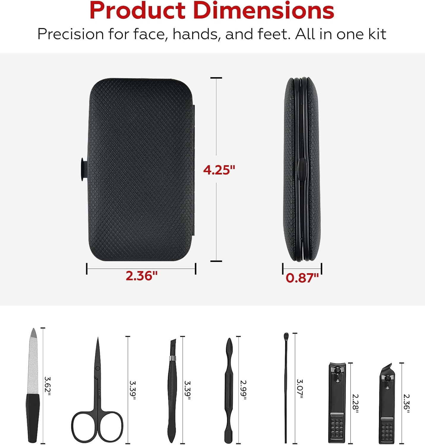 Gift for Dad Men, Manicure Set - огляд і ціна Mens Grooming Kit Case
