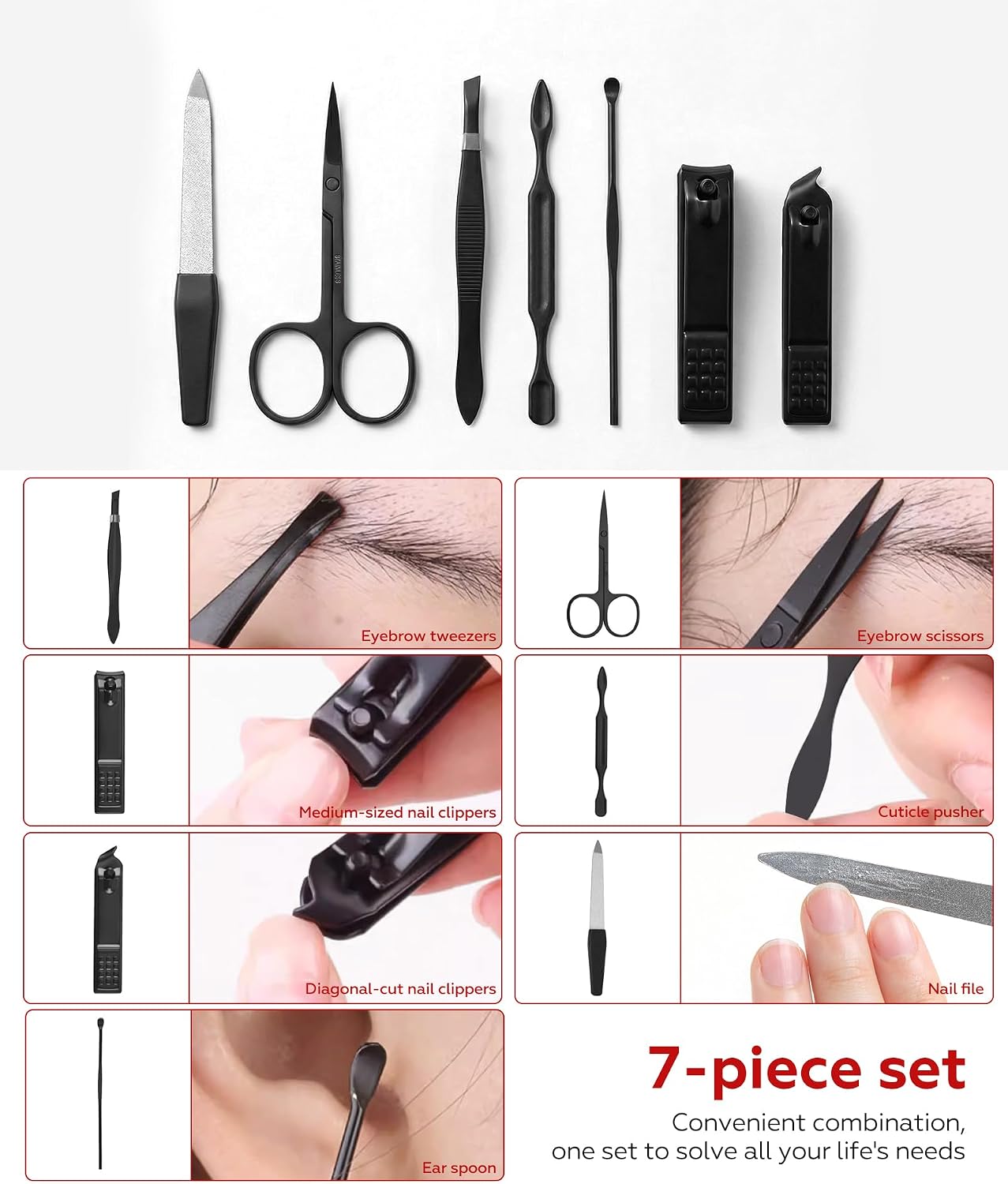 Gift for Dad Men, Manicure Set - огляд і ціна Mens Grooming Kit Case