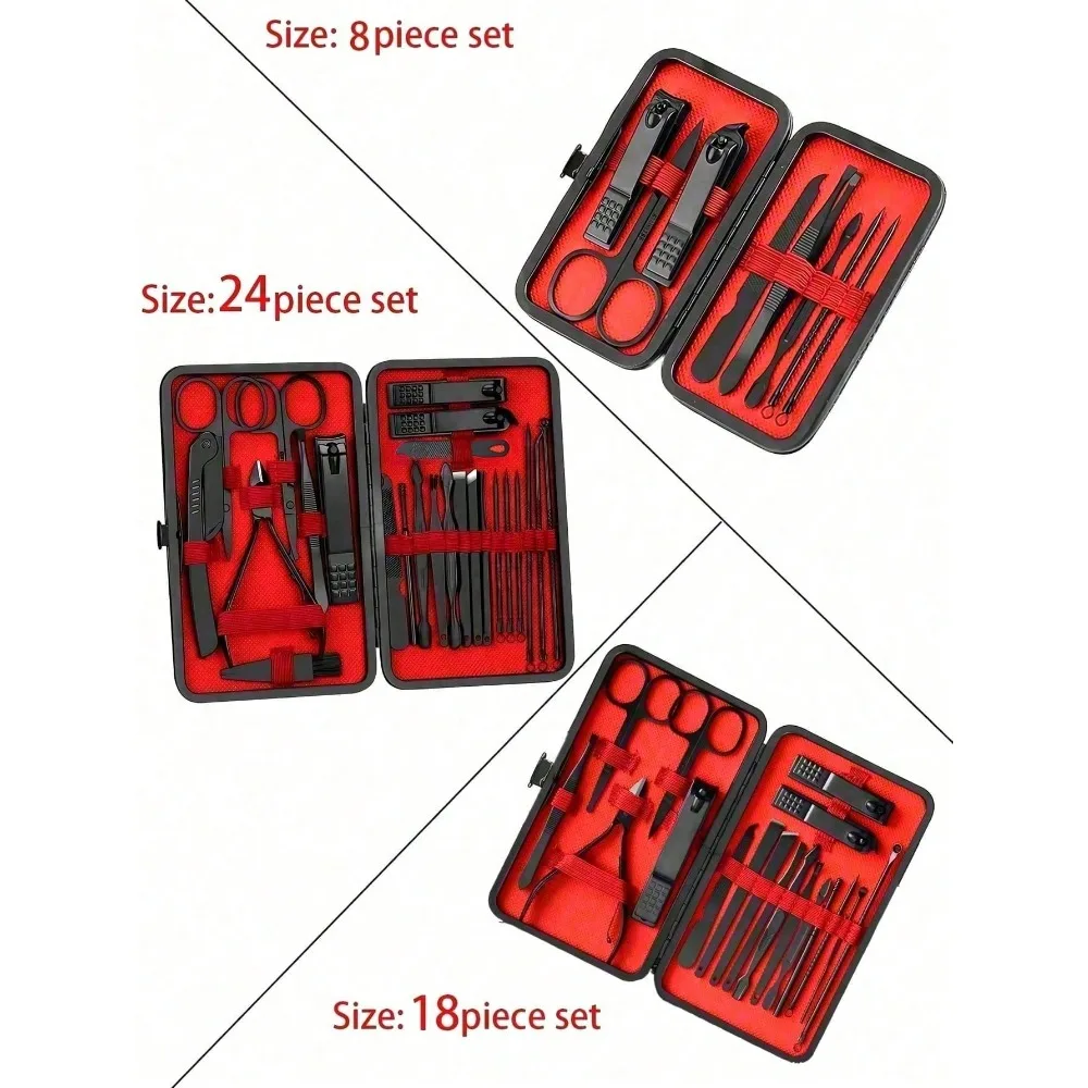 8/24pcs Professional Manicure  - огляд і ціна Mens Grooming Kit Case