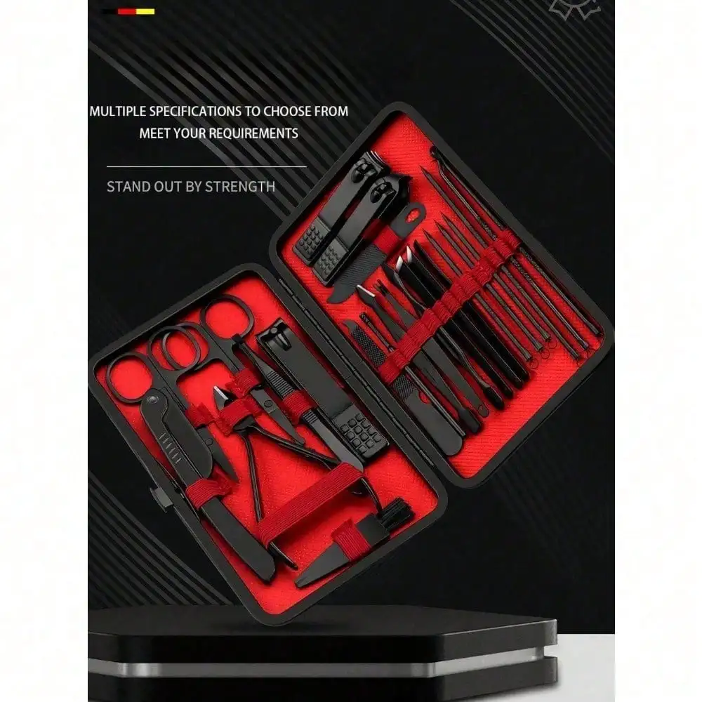 8/24pcs Professional Manicure  - огляд і ціна Mens Grooming Kit Case