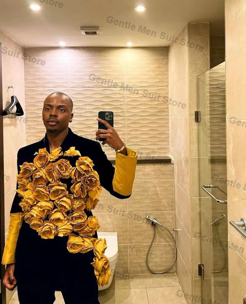 Yellow Black Men Suits Set 2 P - огляд і ціна Men Grooming Usa