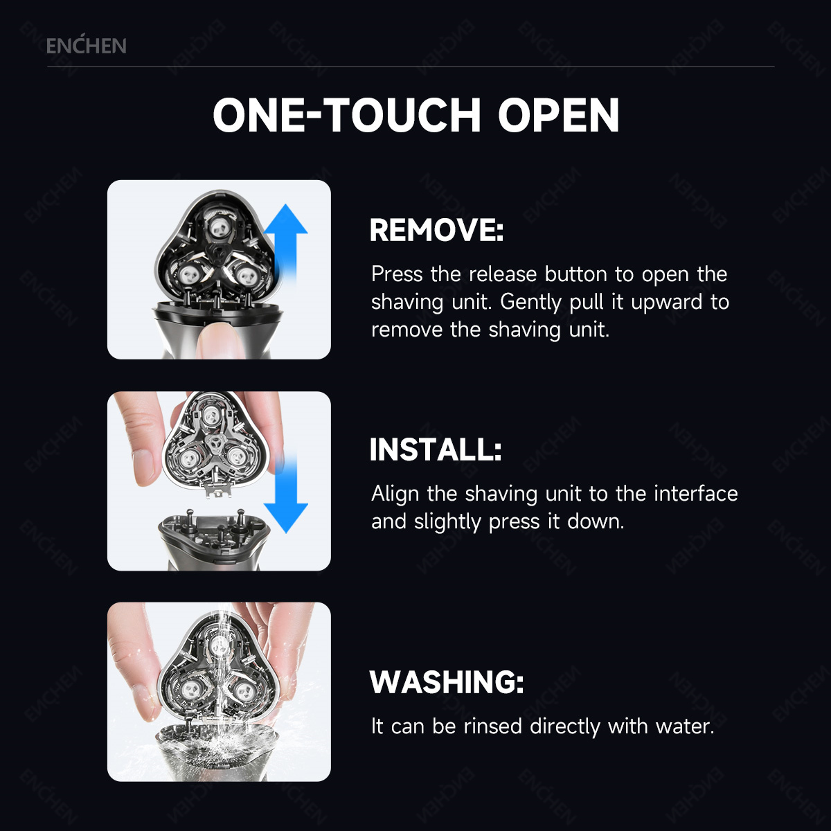 ENCHEN Blackstone's Replacemen - огляд і ціна Electric Shaver Rotary