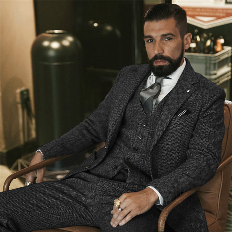 Gray Wool Tweed Winter Suit fo - огляд і ціна Men'S Grooming Daily